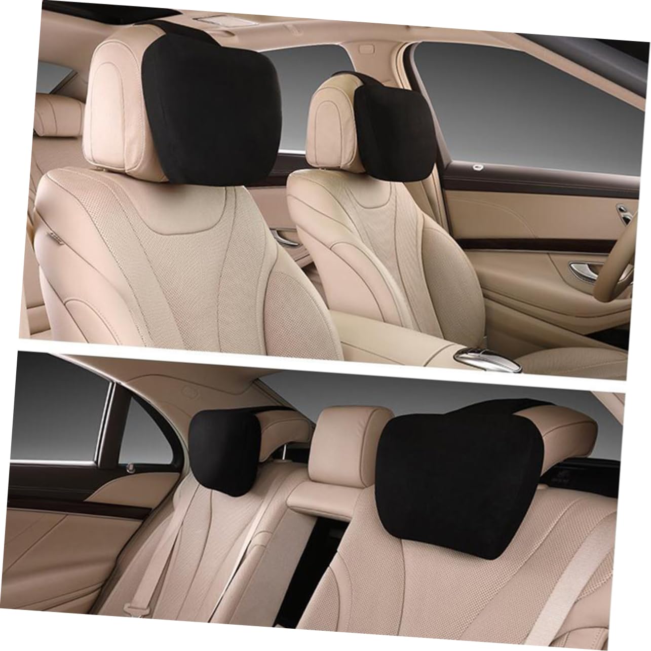 ABOOFAN 2 Pezzi Cuscino Poggiatesta Auto Cuscino Anti-collo Cuscino Protettivo Per Seggiolino Auto Accessorio Per Seggiolino Auto Comodo Per Nero