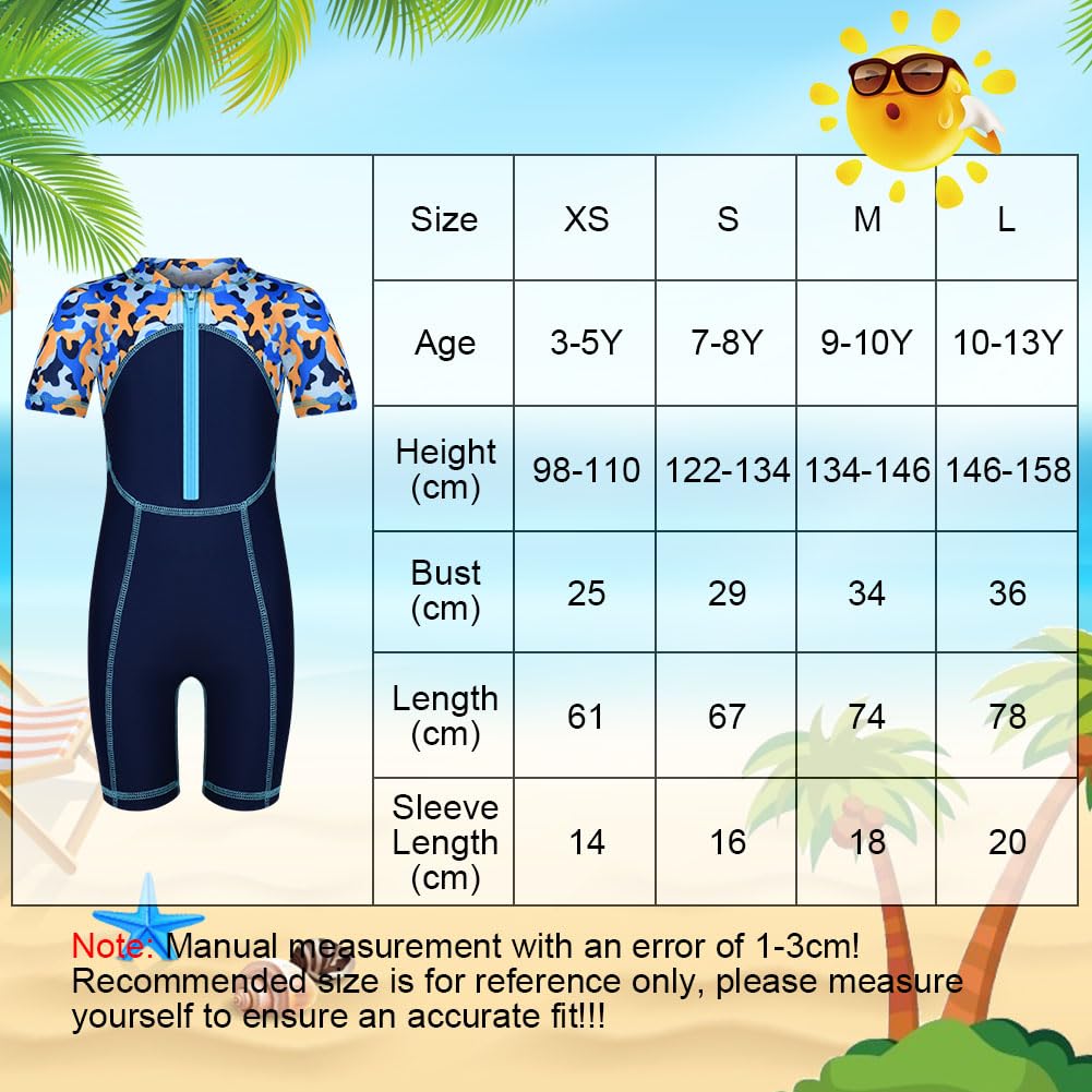 Aomig Bañador Niño, Bañador Natacion Niño de Secado Rápido, Neopreno Niña Elástico, Bañador de Una Piezas Niño para Playa Natación Surf Practicar Snorkel Nadar Jugar Agua, Unisex Niños