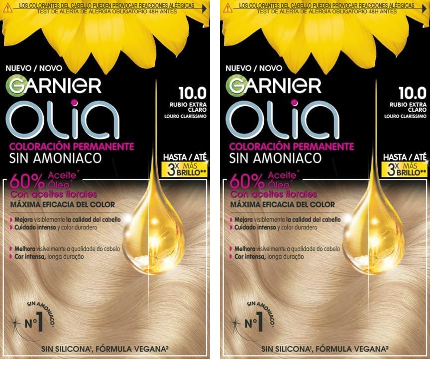 GARNIER OLIA 10.0 RUBIO CLARÍSIMO (Paquete de 2)
