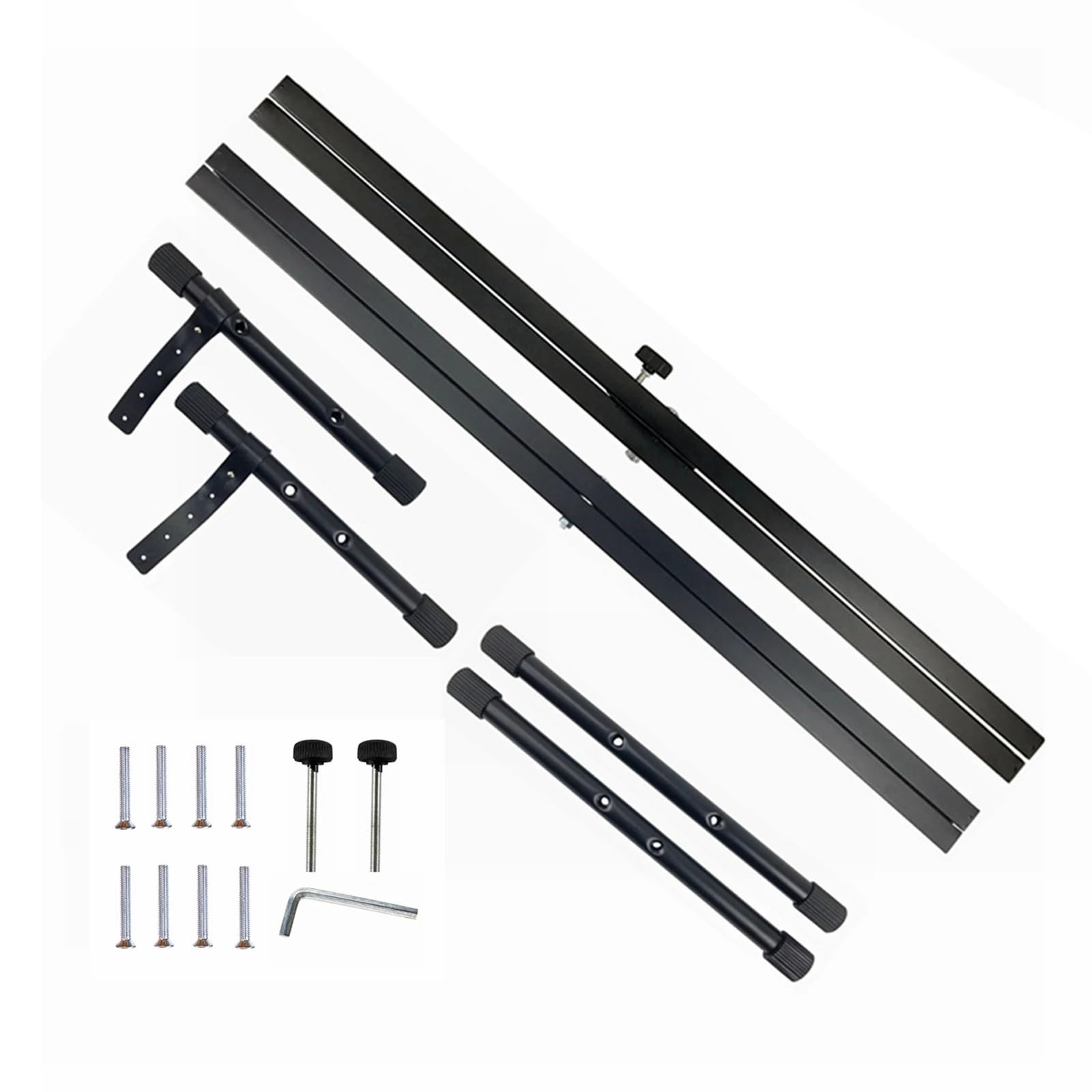 Soporte Piano Soporte portátil for órgano electrónico con ancho ajustable, soporte de piano doble tubo desmontable, en forma X