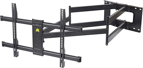 Soporte de pared para TV de brazo largo resistente, brazo articulado doble de 43 pulgadas, nivel de inclinación giratorio de movimiento completo, se disponible en Yaxa El Salvador