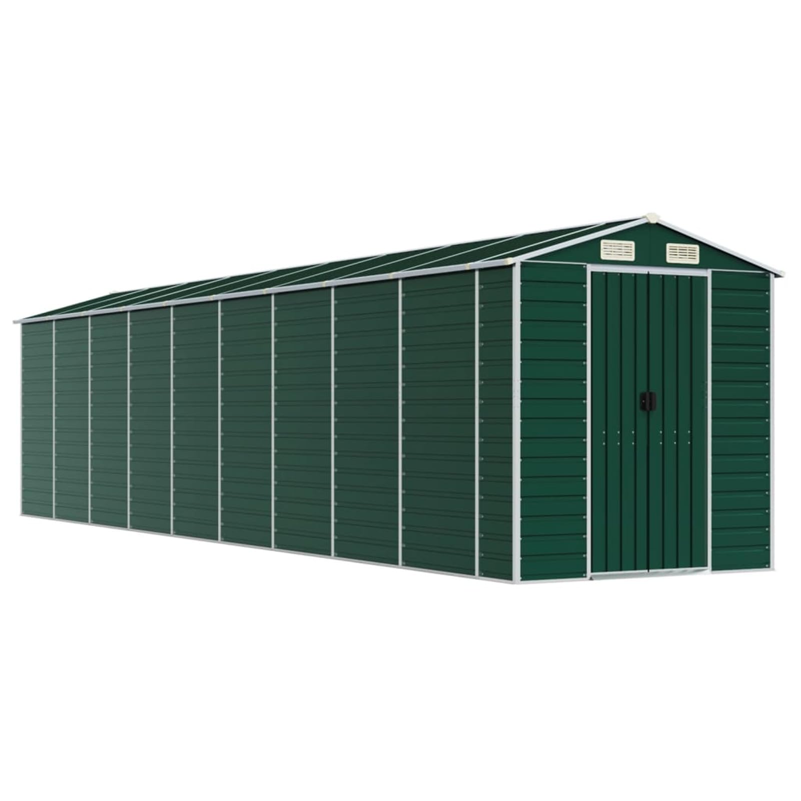 ShGaxin Zielony domek ogrodowy 191x810x198 cm stal ocynkowana, domek ogrodowy, domek do przechowywania ogrodu, domek na narzędzia ogrodowe