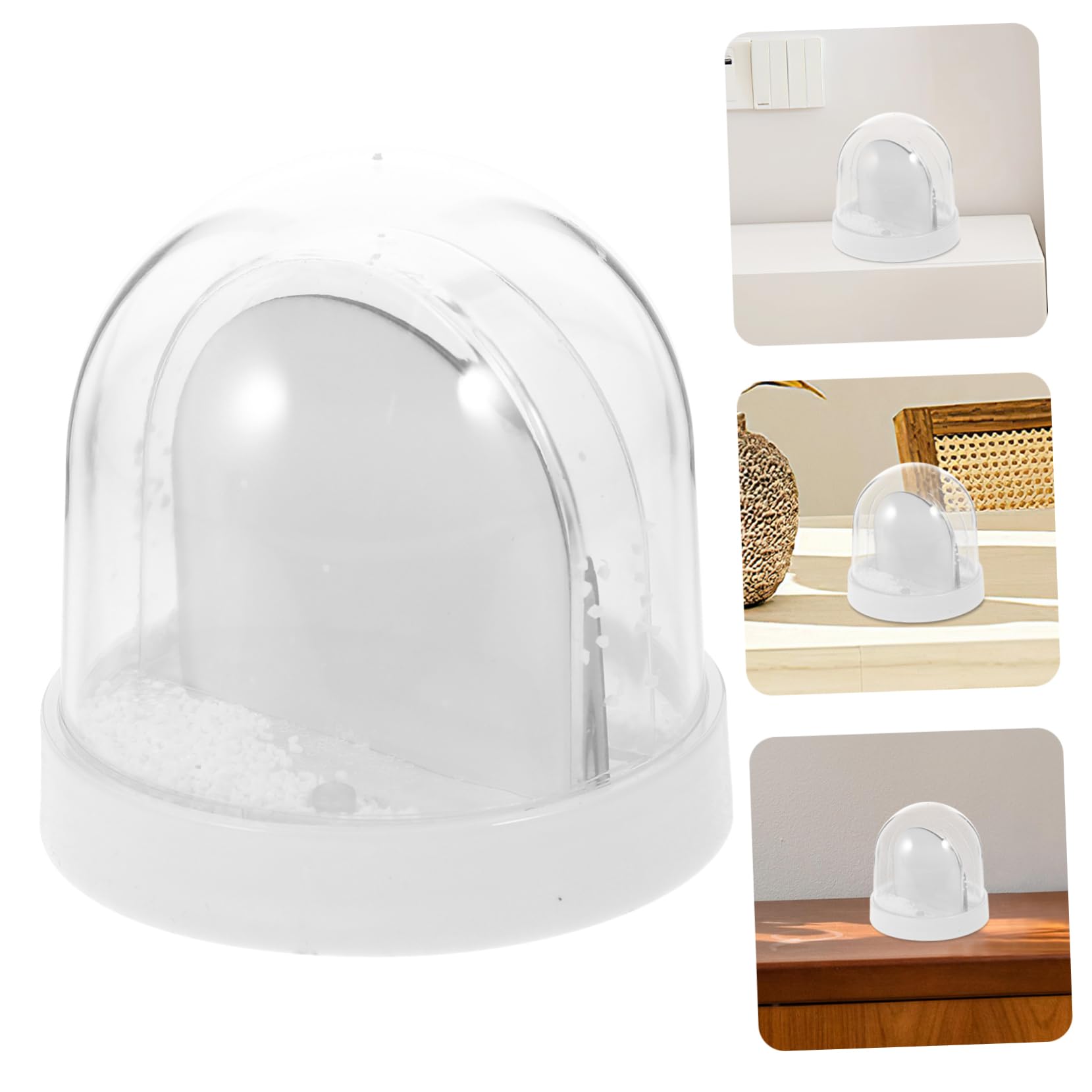 STOBAZA 4piezas Globo De Nieve Personalizable Con Foto Para Kit De Artesanía Con Base y Material De Sublimación Para Decoración De Cumpleaños y Fiestas