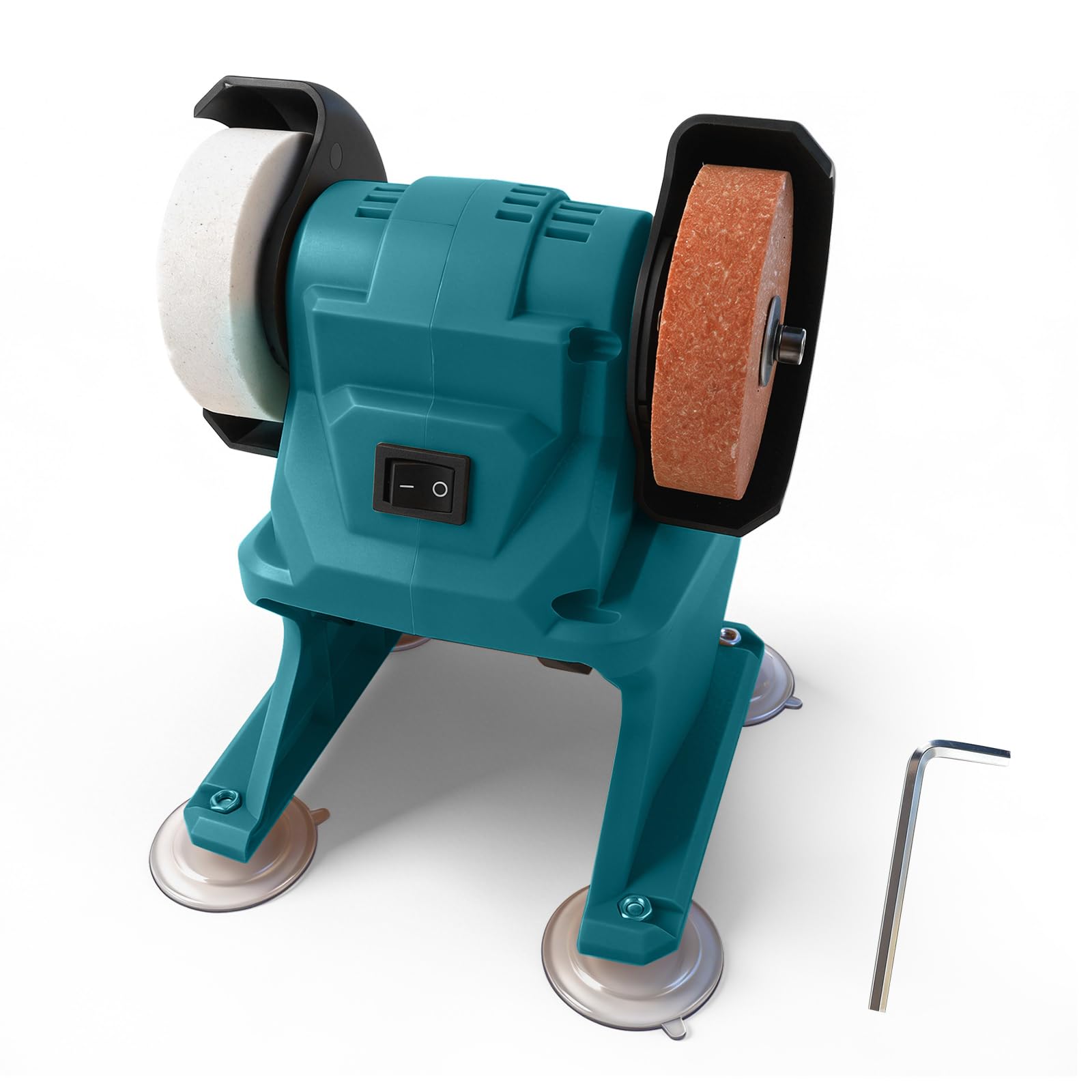 Mini Electric Belt Sander for Makita 18V, Cordless Belt Sanding Machine Bench Grinder Buffer Polisher with Grinding Polishing Wheel for Wood Metal Aluminum Processing