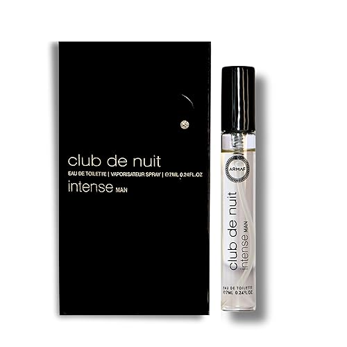 Armaf Club De Nuit Intense – Fruto, Floral, Amaderado, Ámbar – Eau de Toilette Vial Spray para hombres, 0.24 oz / 0.2 fl oz