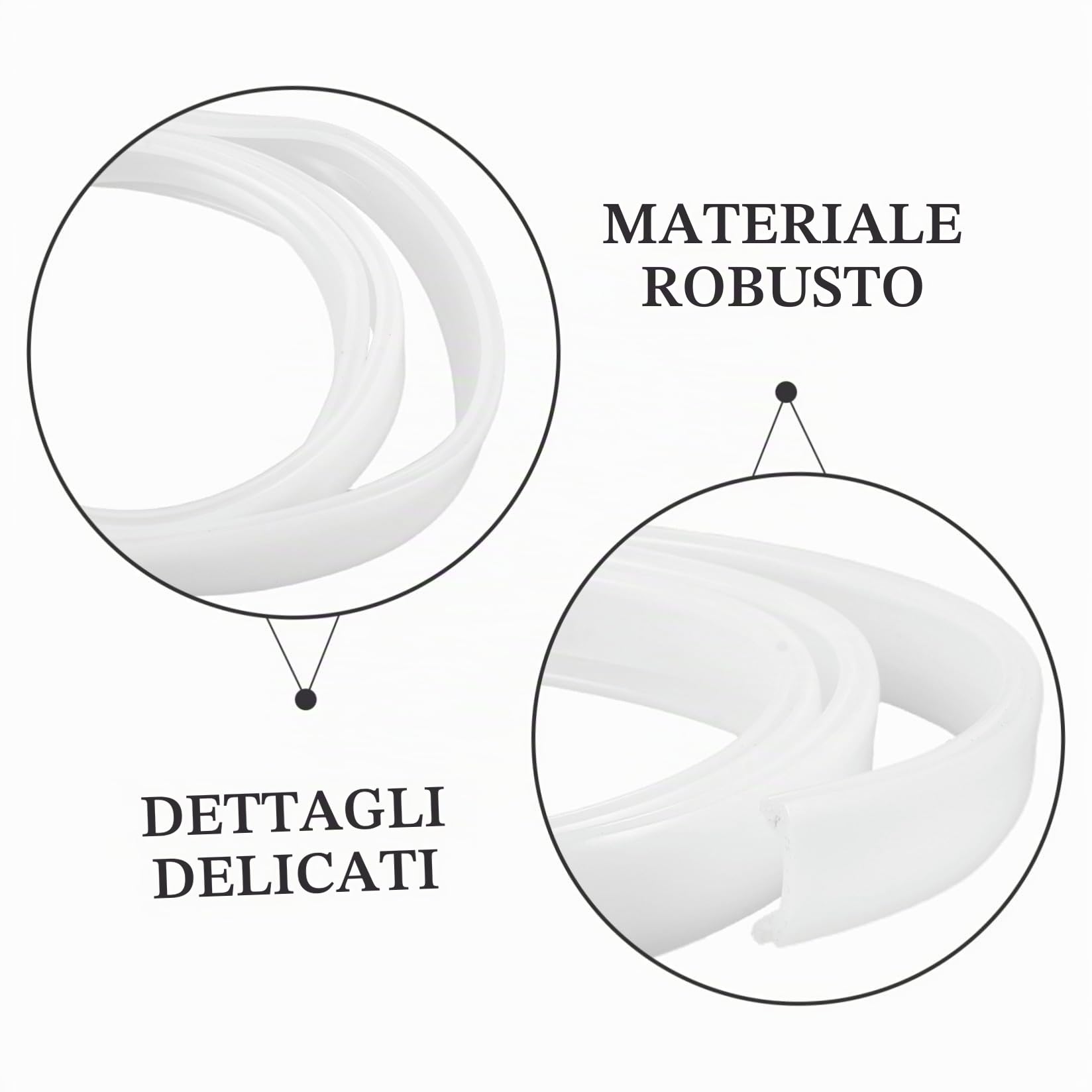 Copertura Diffusore LED in PVC Flessibile, Canale Curvo 1 Pezzo | 39, 3x0, 63 Pollici, per Parete Soffitto Sotto Armadio, Montaggio Rapido, Spazi Abitativi Residenziali