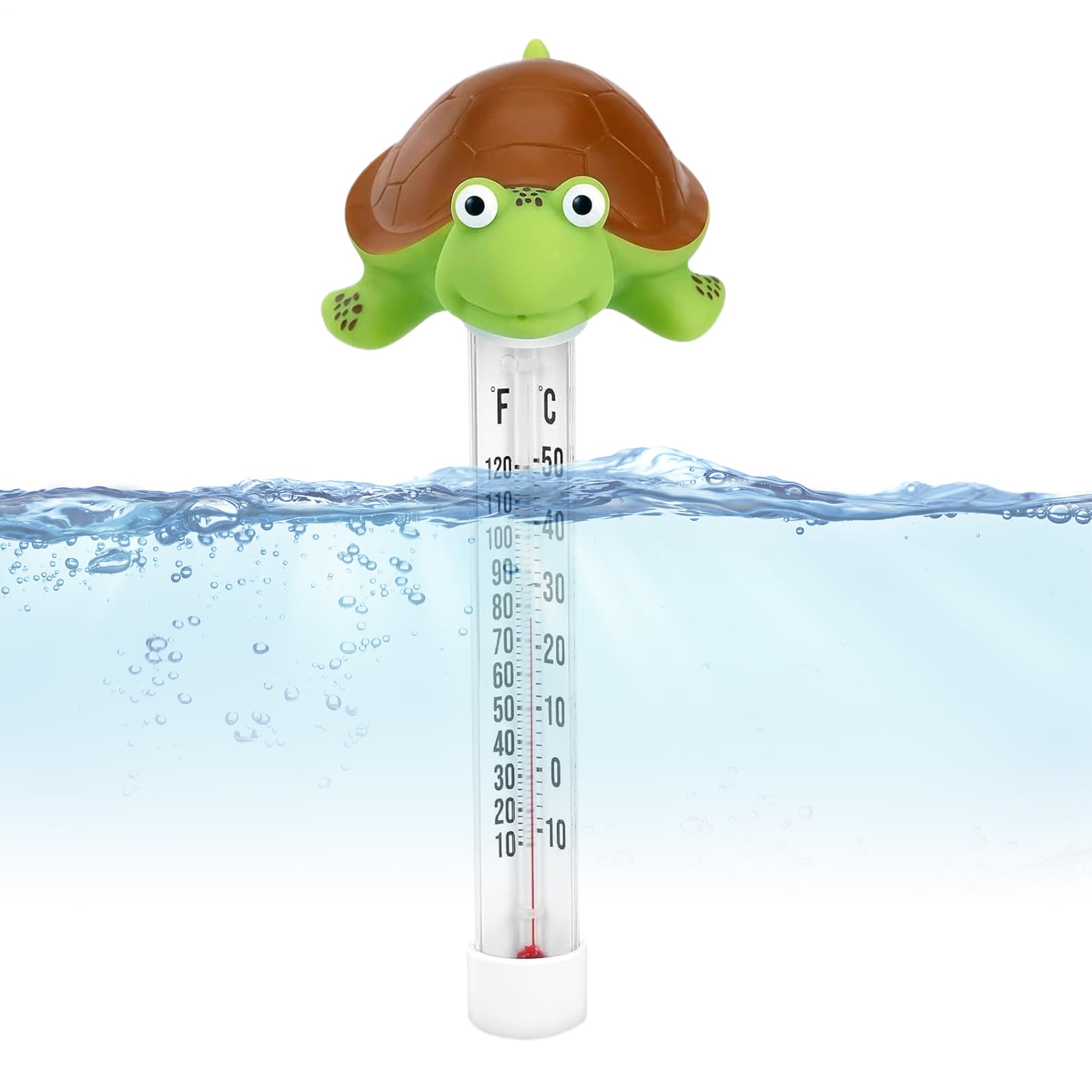 25x11cm Floating Pool Thermometer, Pink Flamingo Turtle Pattern, SPA With Rope, Water Thermometer For Baby Bath, Aquarium, Wading, Fishing Pond