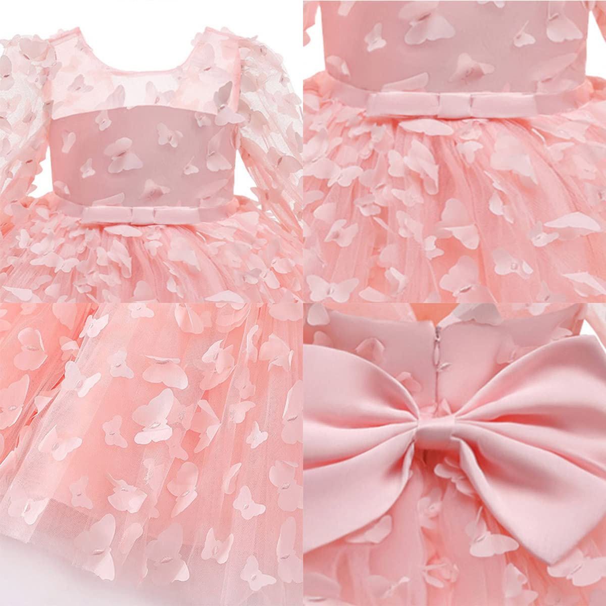 Bébé Fille Petite Robes Tutu Fleur Mariage Anniversaire Cake Smash Saint-Valentin Noël Baptême Robe de soirée fête