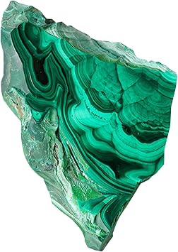 Malachite Raw - Healing Crystals Malachite Stones Slices | Original Gems Crystals Precious Stone Art, Healing Crystals Malachite Stones Slices for Home Decoration