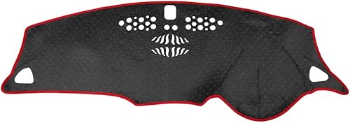 Miniatura 3 de X AUTOHAUX Cubierta antideslizante para salpicadero de automóvil, color negro y rojo, para Chevrolet Malibu 16-18