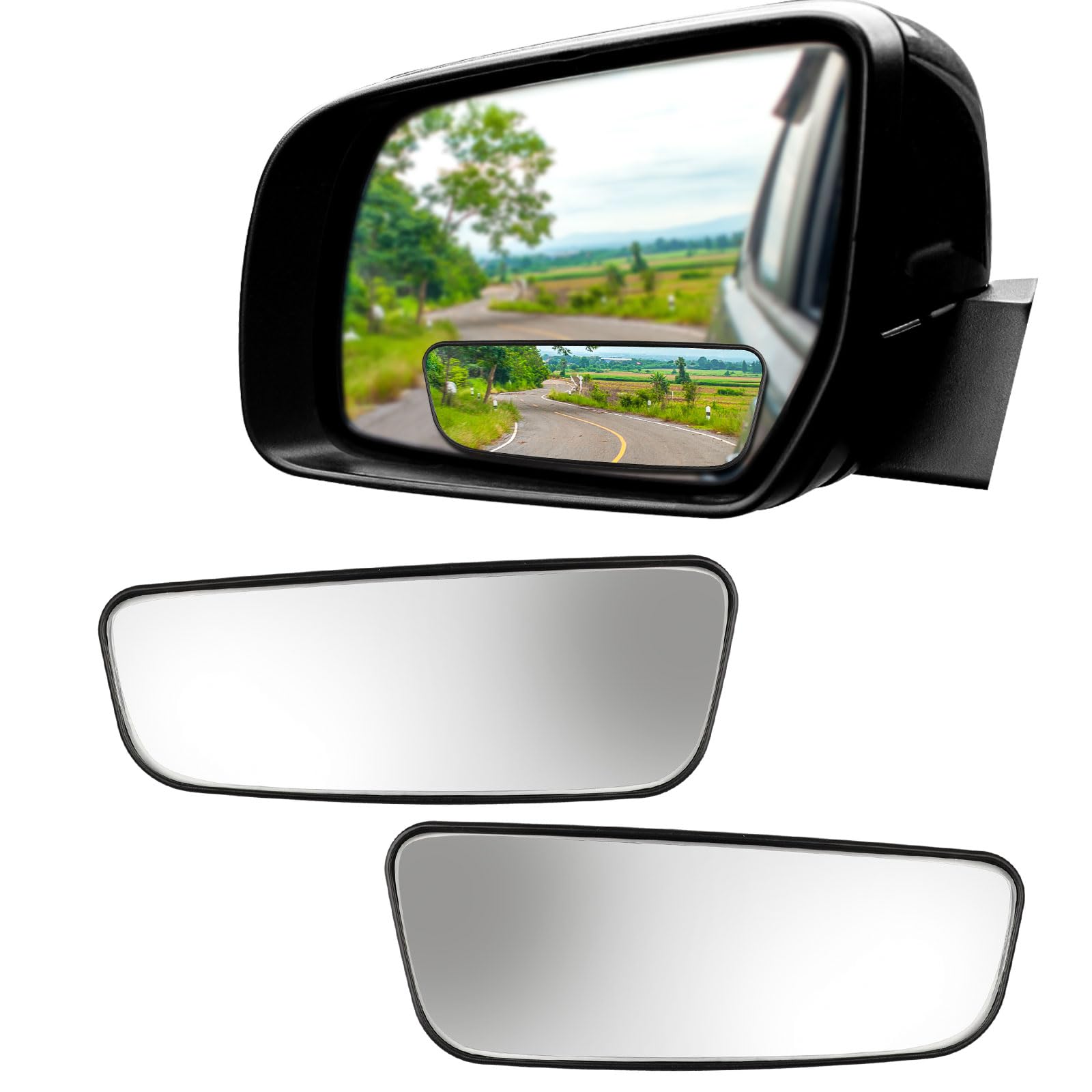 Linkstyle 2 szt. Lusterka Martwego Pola, Wodoodporne HD Lusterko Boczne, Regulowane 360° do Aut Osobowych Ciężarowych Suv-Ów Kamperów