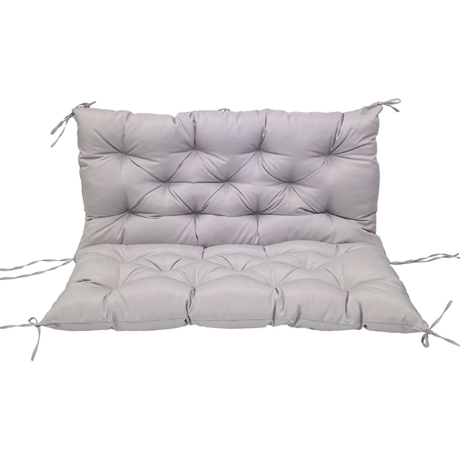 ENWIND Porch Swing Cushions, Outdoor Replacement Cushions 3 Seater with Backrest, Waterproof Bench Cushion with Ties for Patio, Porch, Garden, Backyard