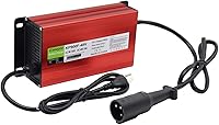 Vista 2 de 15 AMP Compatible con cargador de batería Club Car para carros de golf de 48 voltios con enchufe redondo de 3 pines