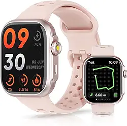 Smartwatch GPS, Relogio Smartwatch Feminino e Masculino,Tela HD de 1,85', Alexa, 100 Esportes,Frequência Cardíaca e Monitoramento do Sono, 3ATM à rova d'água,Compatível com Android iOS FB041