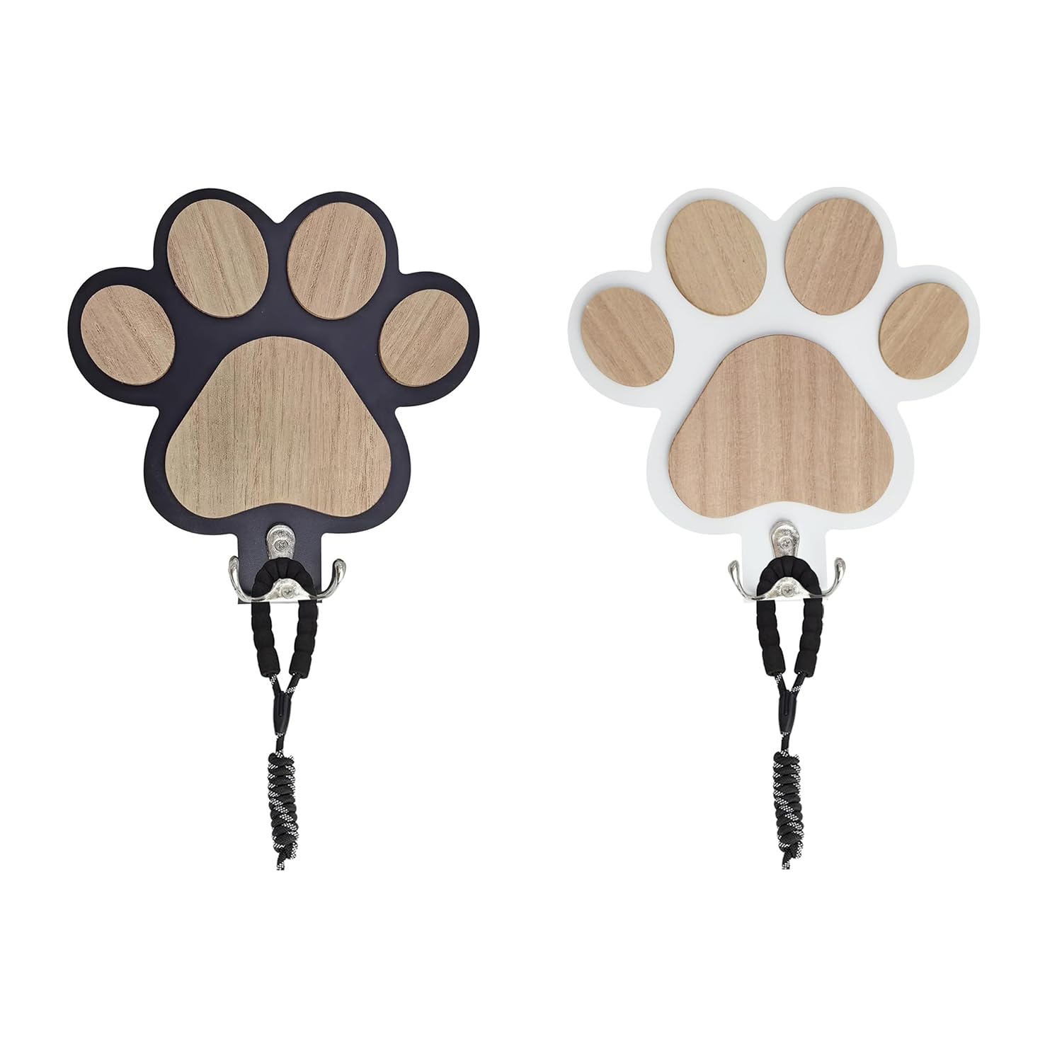 2 Piezas Perchero para Perros con Ganchos Madera Porta Pared para Correas Soporte Para Guardar Correas, Collares Y Llaveros De Perro; Ideal Para Los Amantes De Los Perros