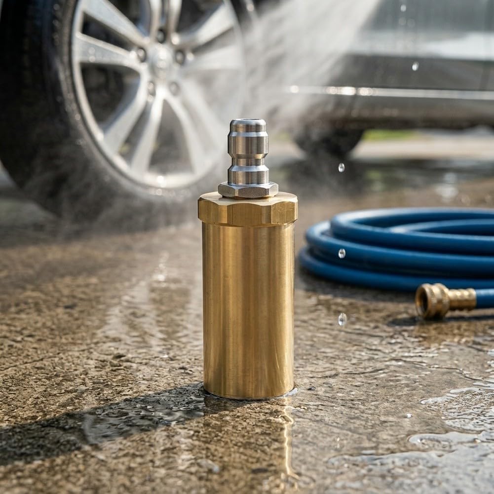 Puntas para hidrolimpiadoras, Boquilla giratoria de alta presión 360 ​​grados 3600 Psi Cobre Oro 1,2 y,0 mm(2.0 mm aperture)