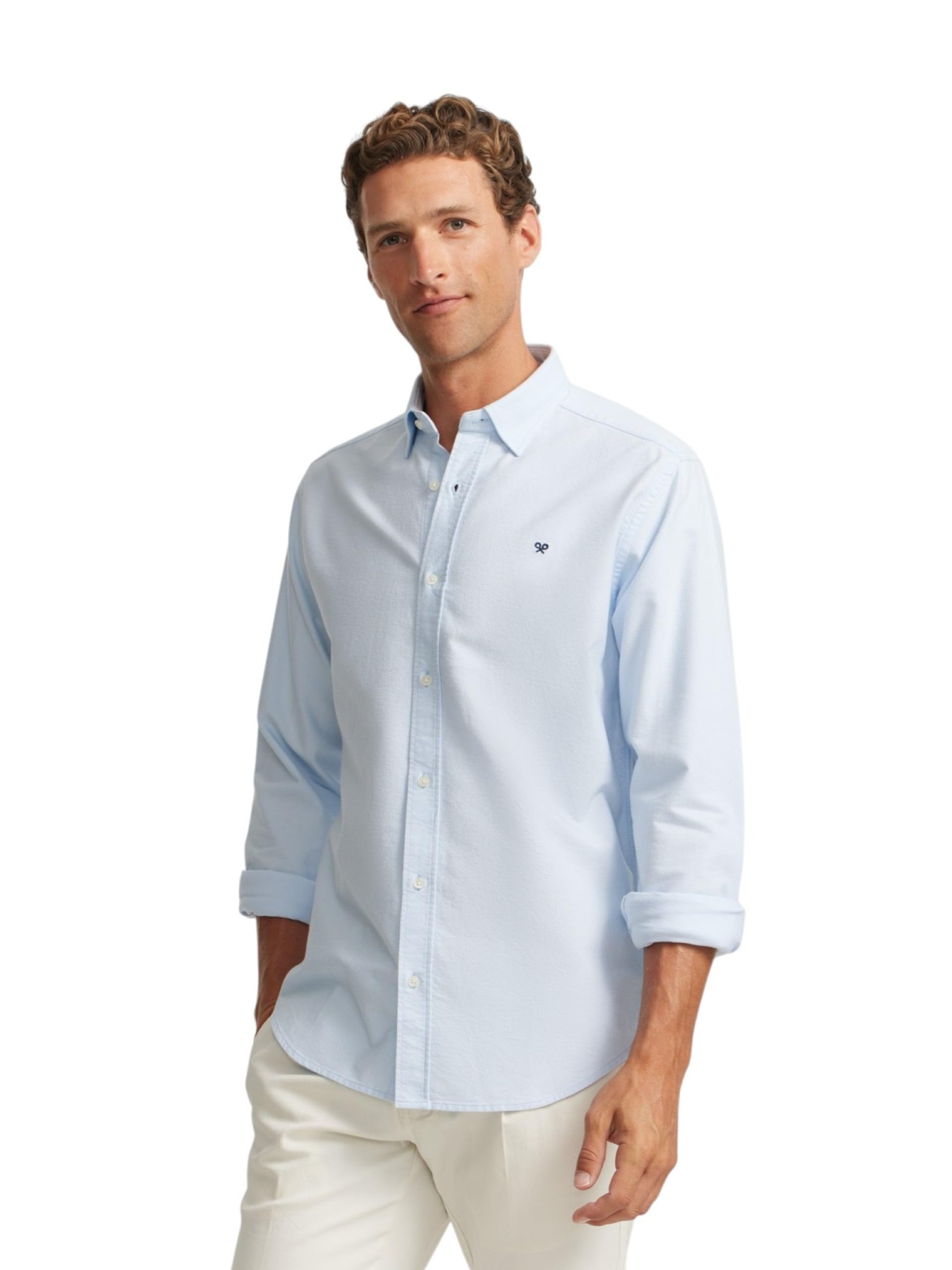 SILBON Camisa Sport Oxford Cutaway para Hombre