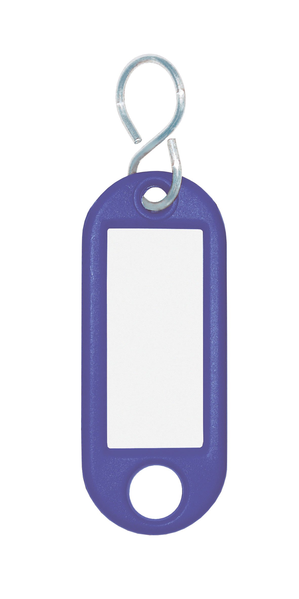 WEDO 262813403 Key Ring for Labelling, Blue, Pack of 100, with S-Hook