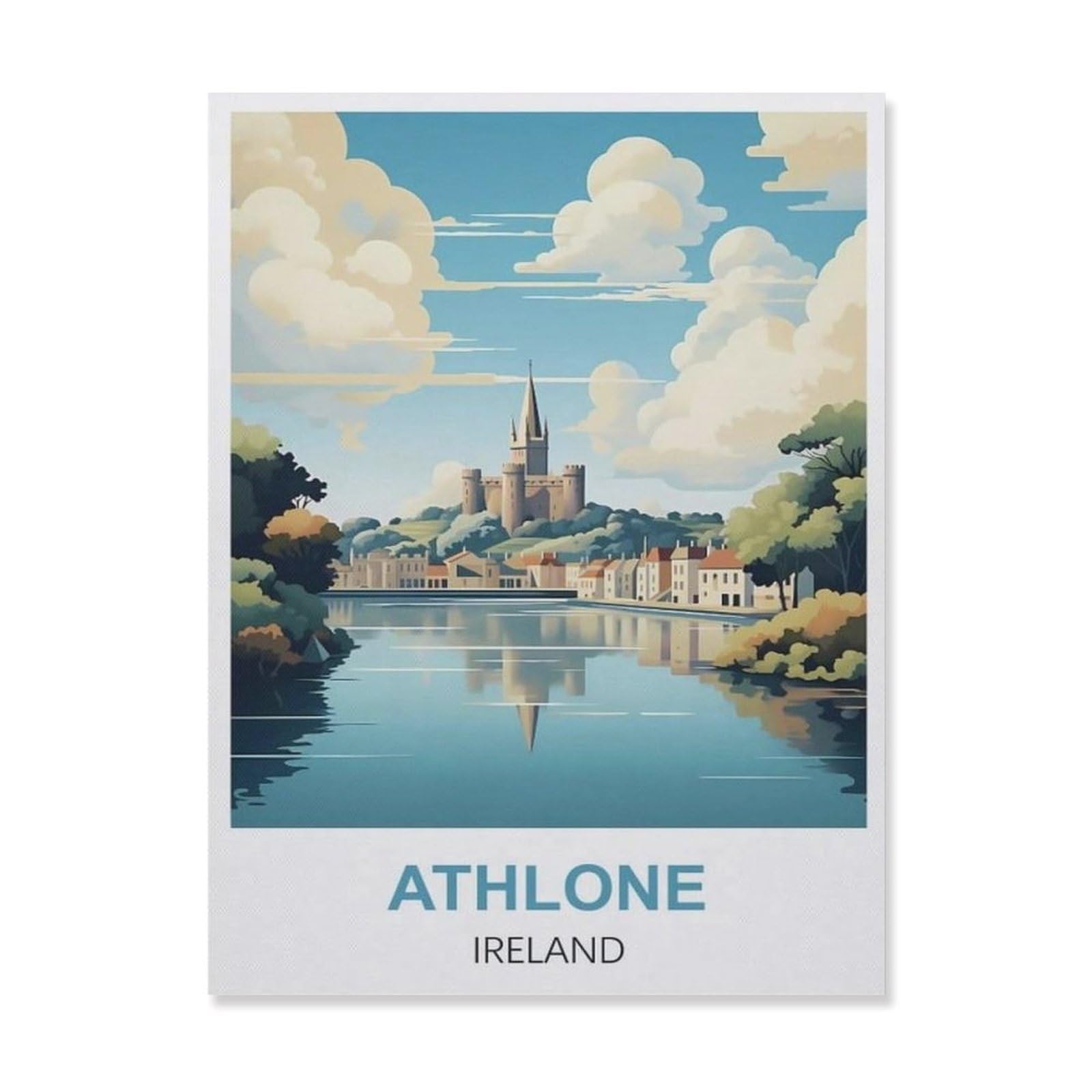 Vintage Art Metal Signs Funny Sign，Athlone Ireland(30x40cm）