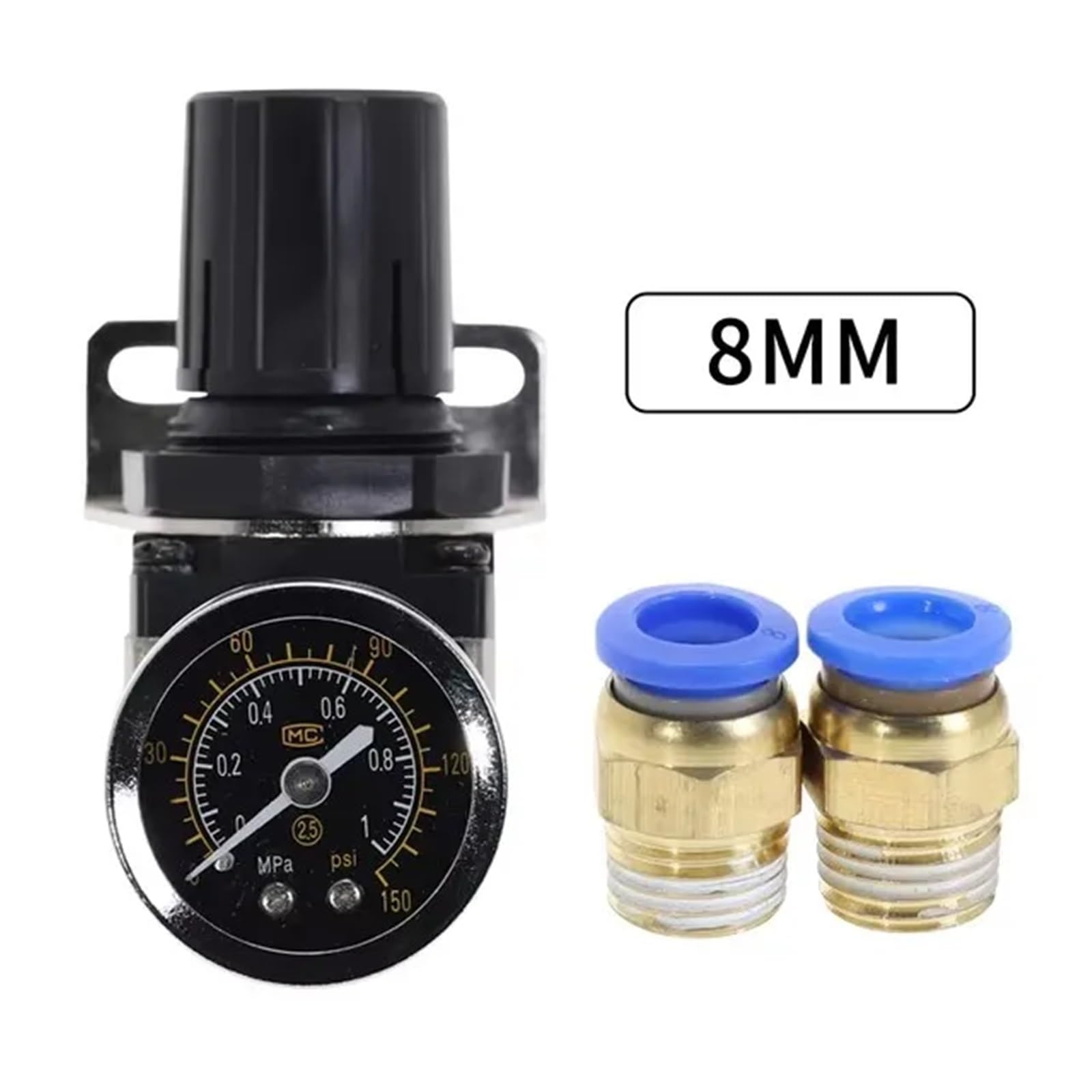 AR2000-02 Regolatore di pressione G1/4 pollici Valvola di regolazione for unità pneumatiche di trattamento dell'aria 1 pezzo(AR2000-02 PC8-02)