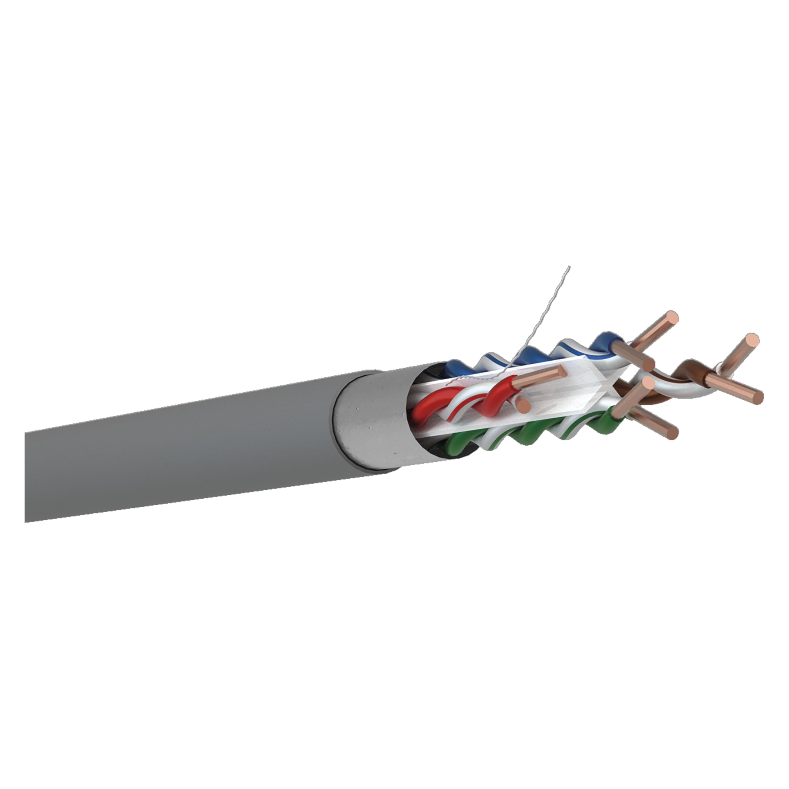 EMOS - Cable de red FTP CAT 6, 305m, PVC, 10GBase-T - Cable de conexión CAT6 FTP - Cable Cu - Cable LAN de 10 Gbps - Cable Ethernet blindado - Para interiores