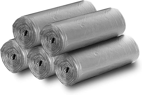 5 rollos de bolsas de basura pequeñas de 4 galones, material fino y fuerte, bolsas de basura desechables de plástico duraderas para oficina, hogar,