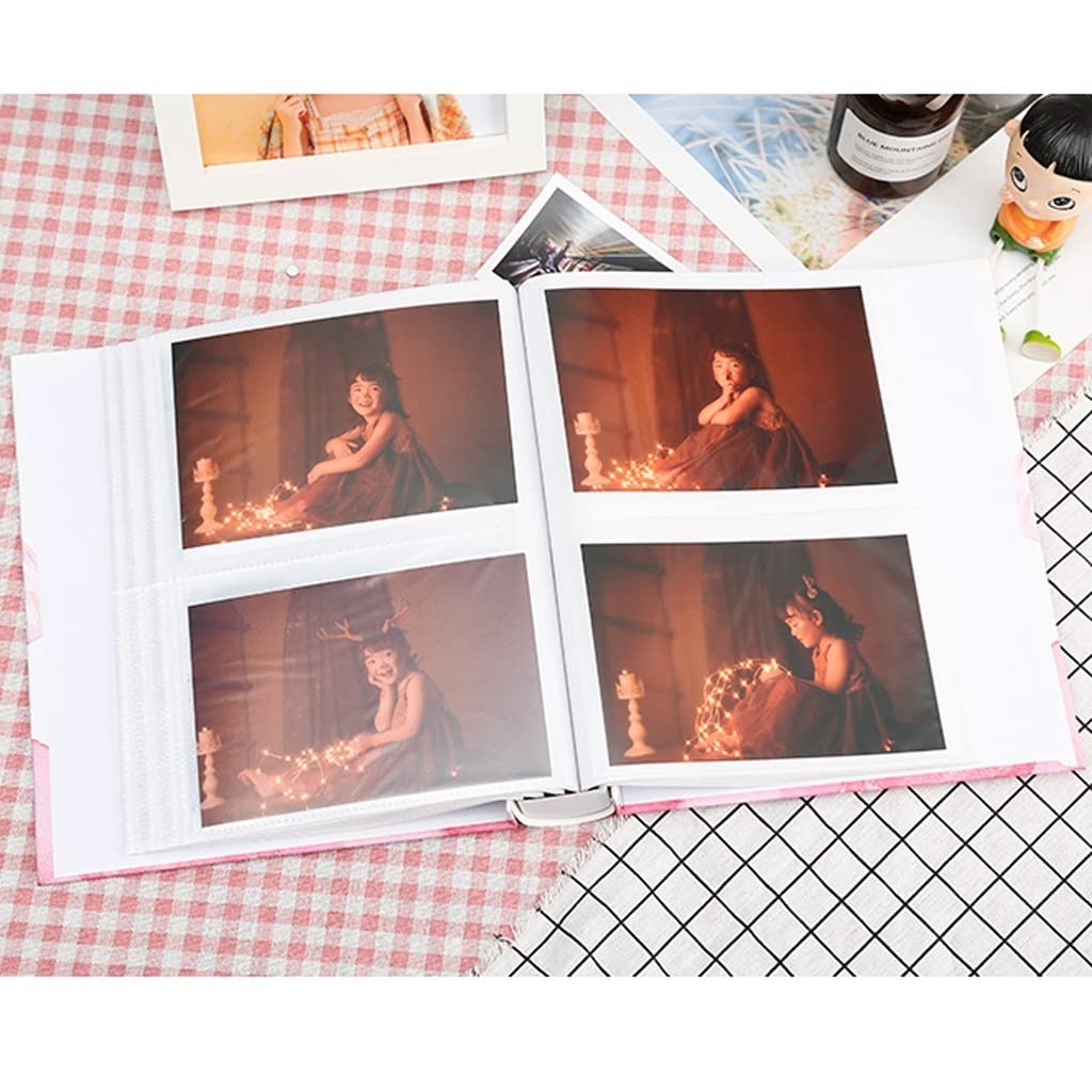 Inserte 7 inch 200 pcs Photo Album 5X7 Big Capacity Photo Album kreatywny scrapbooking albumy ślubne (Color : Color 4, Size : 7 inch)