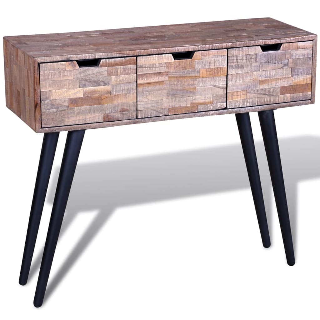 Générique Tavolo Consolle 3 Cassetti Legno Di Teak Riciclato | Legno massello, Artigianale, Vintage, Unico, Utilizzabile come credenza o armadio alto