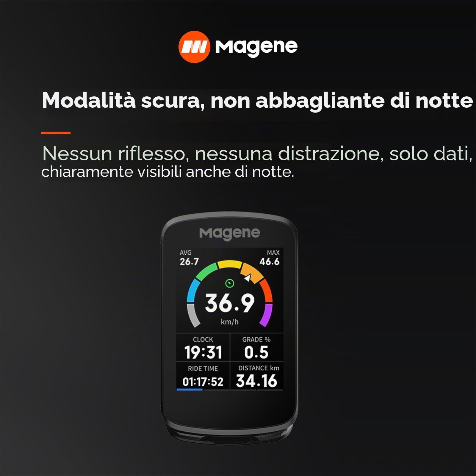 Magene C506 Ciclocomputer GPS Senza Fili Navigazione Cartografica Schermo a Colori Tangibile WiFi Bluetooth
