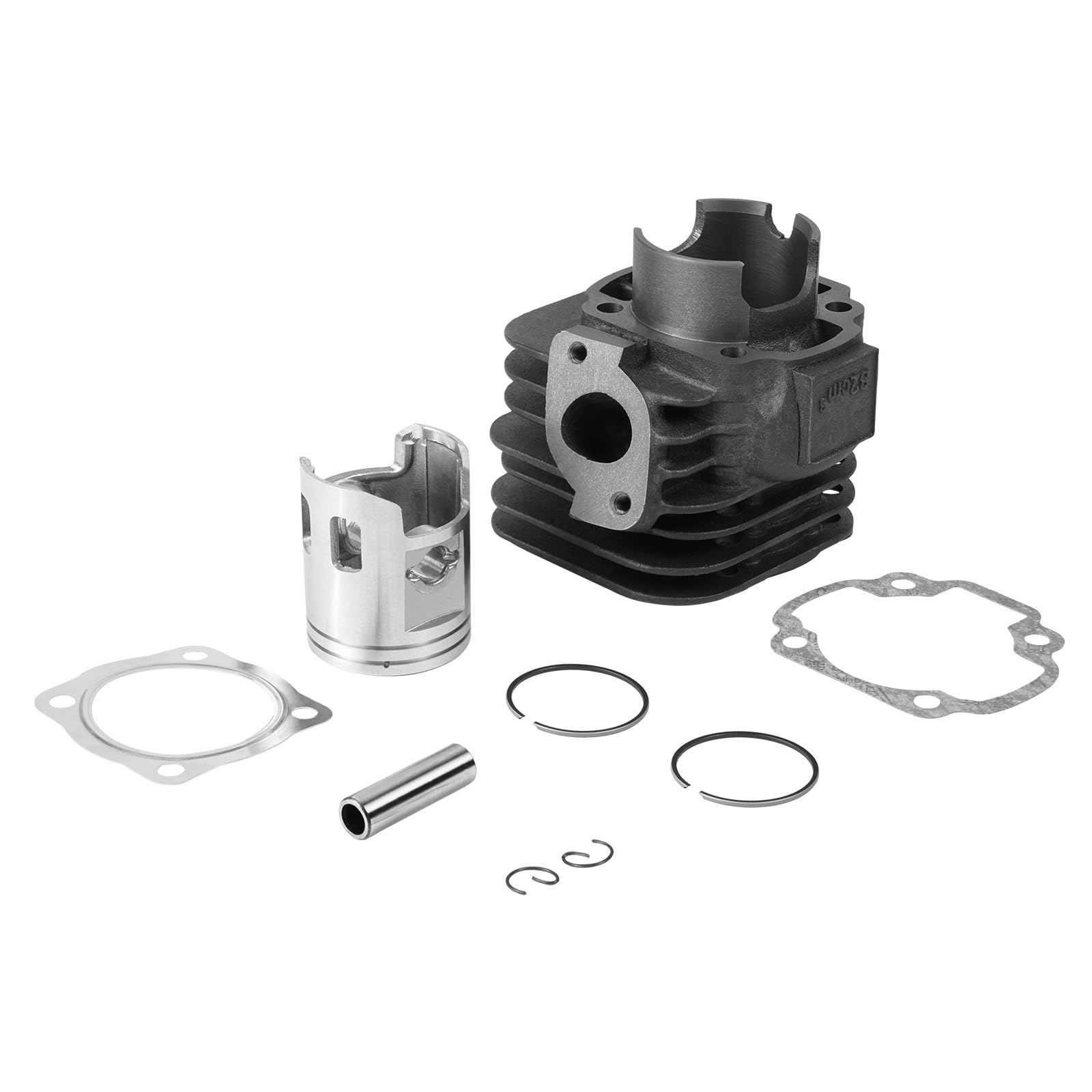 NICECNC Kit de Cilindro de 90 CC Que se Adapta a la mayoría de Scooters Chinos con Jog/Minarelli, Compatible con Motores Yamaha Clone, Kit de Orificio Grande de 2 Tiempos de 90 CC, Color Negro