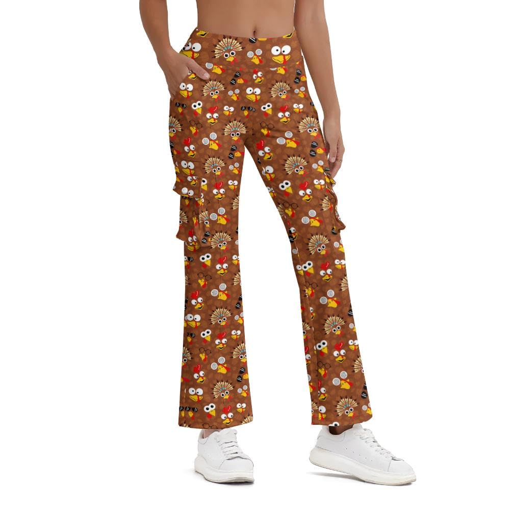 Dtuivit Yoga Flare Leggings for Women High Waist Yoga Casual Bootcut Yoga Pants Ladies Comfy Workout Pants with Pocket