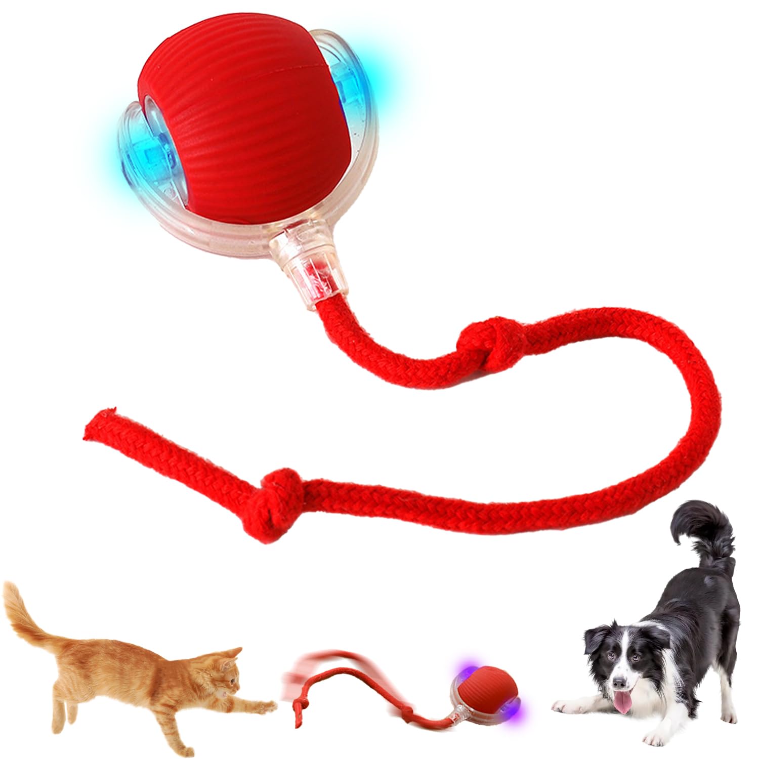 Palla Elettrica VicBou Per Gatti E Cani - Giocattolo Interattivo Con Coda Di Ricambio - Foto 6