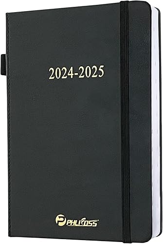 Miniatura 1 de Agenda semanal y mensual 2024-2025, libro de citas vertical por hora 2024-2025, 18 meses (julio 2024 a junio 2025), pestañas mensuales, cubierta de