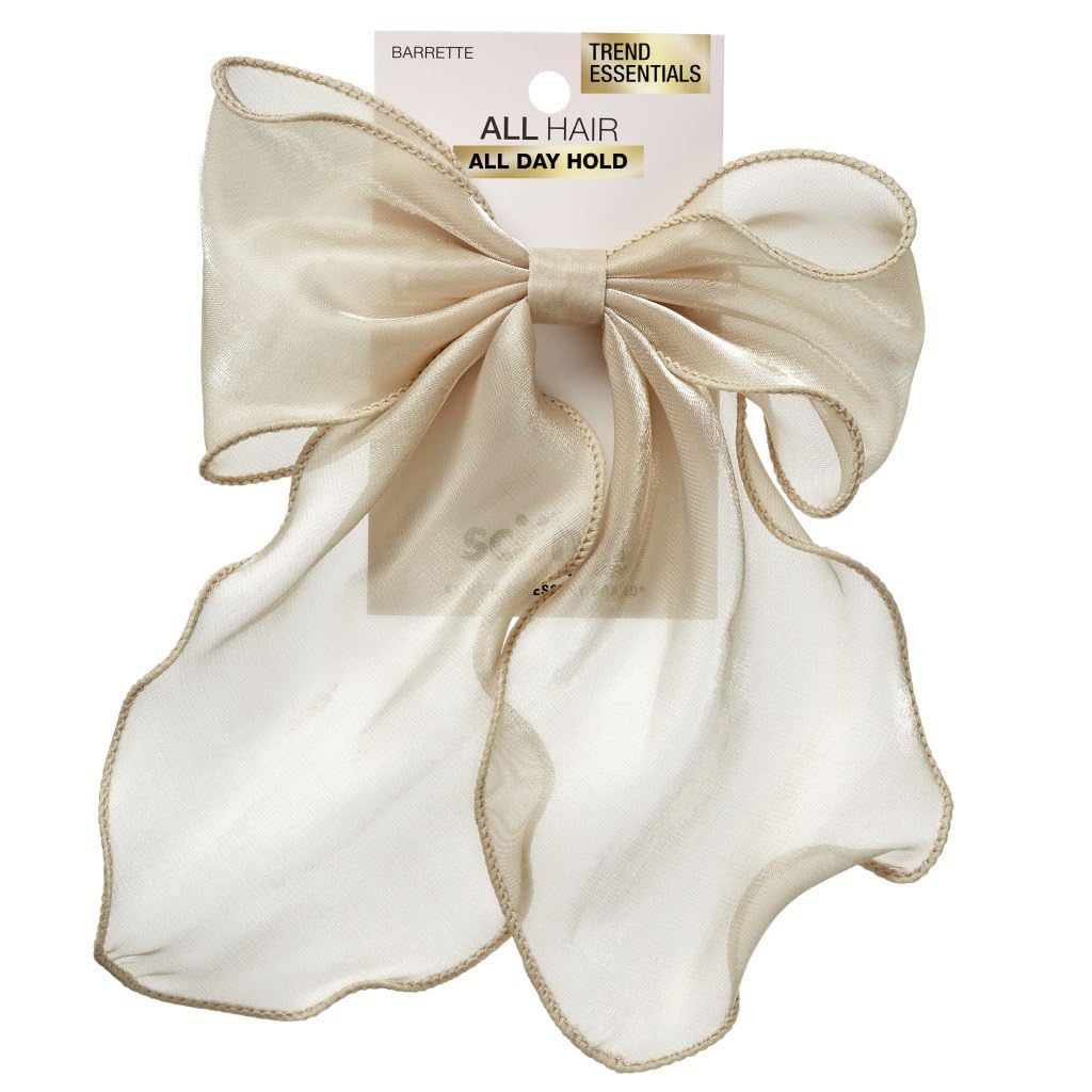Amazon.com : Scunci Trend Essentials Sheer Bow Barrette Clip