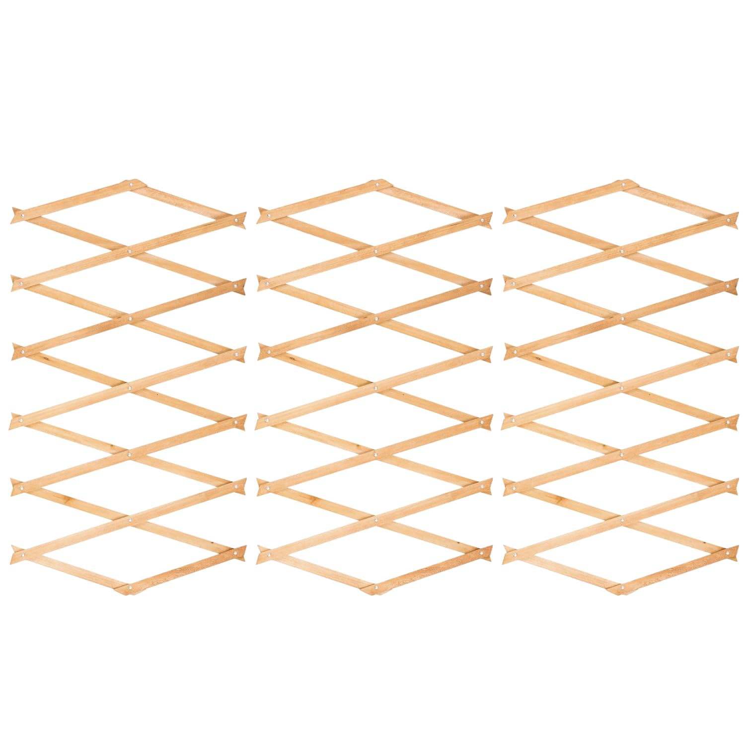Garden Mile Set of 3 Expanding Wooden Trellis Panels for Garden, Lightweight Lattice Fence Panel, Garden Trellis for Climbing Plants Outdoor - Heavy Duty Durable Flexible Wood Weatherproof - 6ft x 1ft
