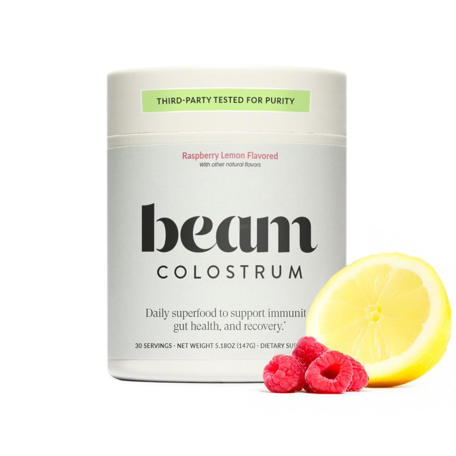 Amazon.com: BEAM Raspberry Lemon Colostrum Powder I Grass-Fed Pure