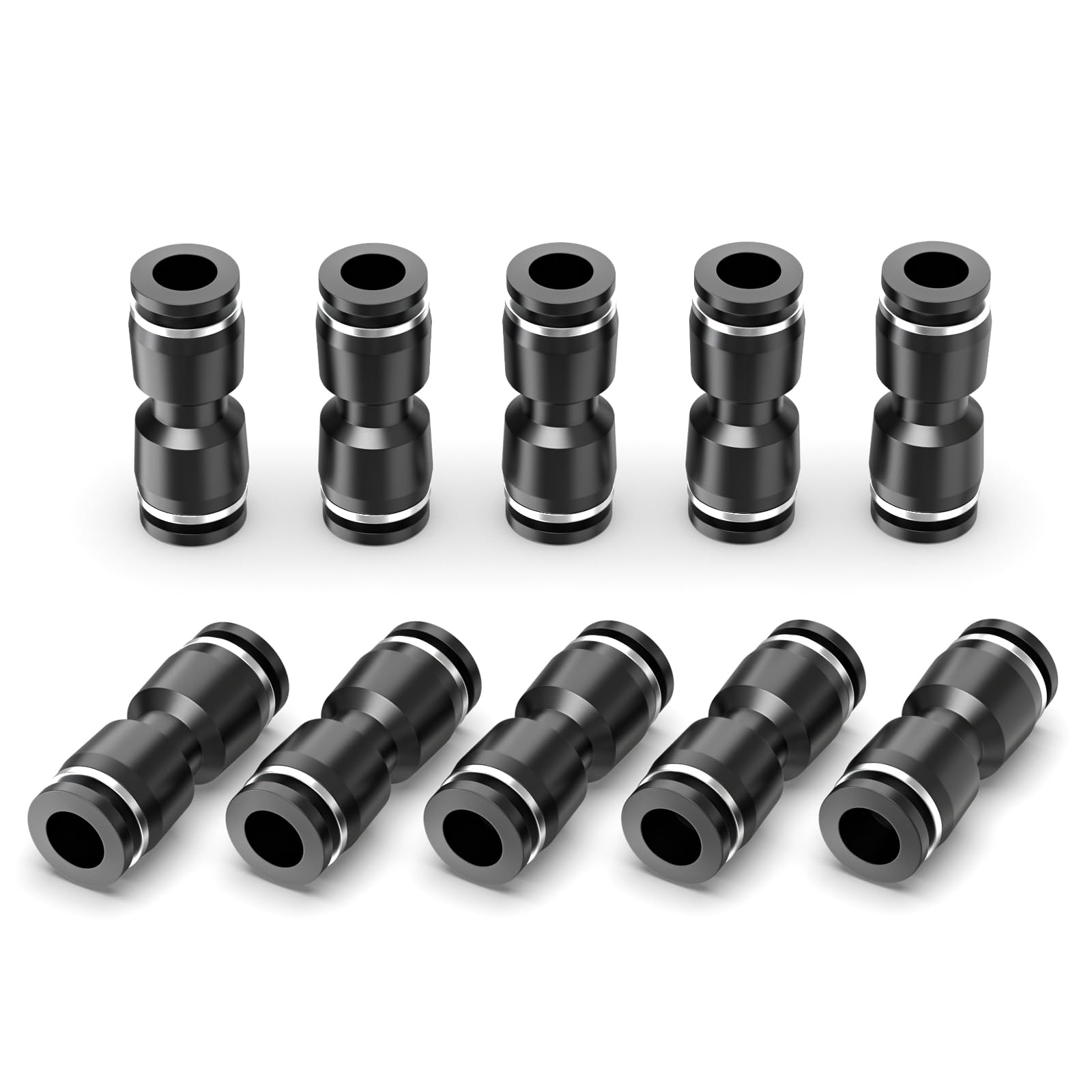 10 piezas azul de 10 mm de diámetro exterior en T de 3 vías empujar para conectar neumáticos accesorios (PE-10) — view 49