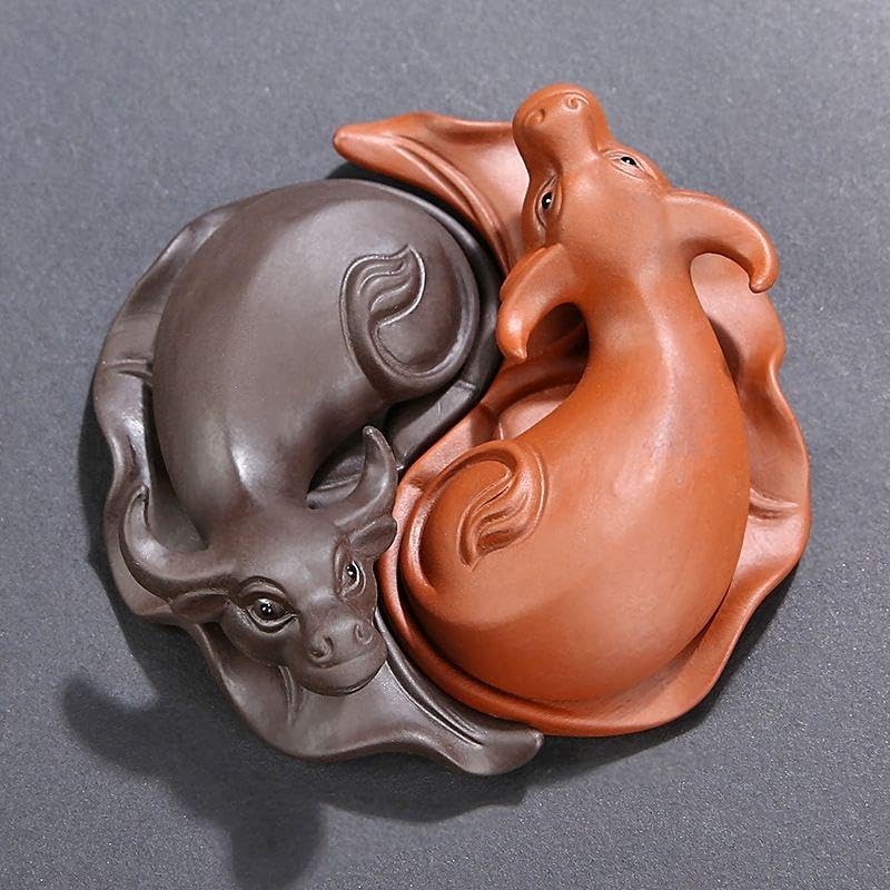 紫砂 ちゃきのおきも 乾坤を転ずる 茶盤 茶玩 装飾 工芸 置物 紫砂