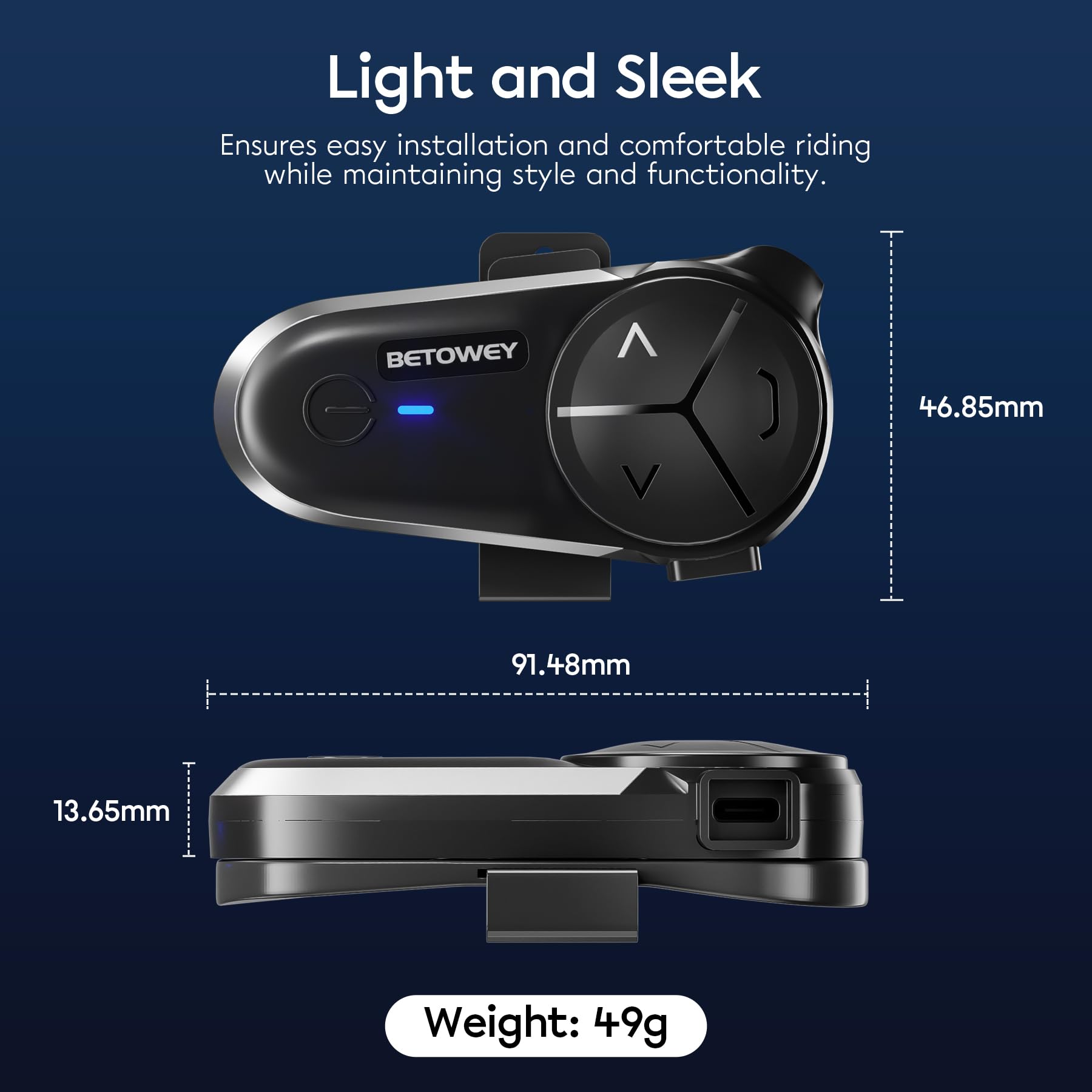 Interfono Moto Bluetooth Coppia BT-S5, Dotato Di Bluetooth V5.3, Audio Multitasking, Due Tipi Di Microfoni, Adatto A 10 Piloti, Confezione Doppia