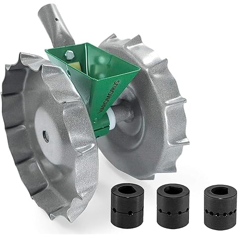 Varomorus Precision Seeder: Durable Metal Vegetable Planter for Efficient Garden Sowing - Ideal for Greens, Beets, Carrots, Onions, for Gardens, Greenhouses, Open Fields, W/Out Handle Cover