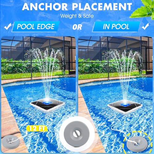 image for ChlorStar Solar Fountain with Light Show,2025 Large Solar Pool Fountai