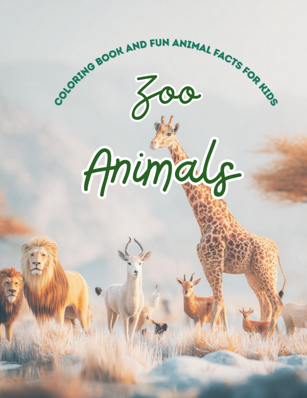 Coloring Book and Fun Creature Facts For Kids: Zoo Animal Edition