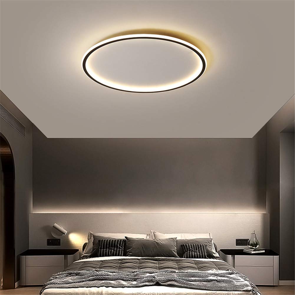 LED Ceiling Light,20W Dimmable Modern Ceiling Lamp in for Bedroom Living Room Hallway,Black