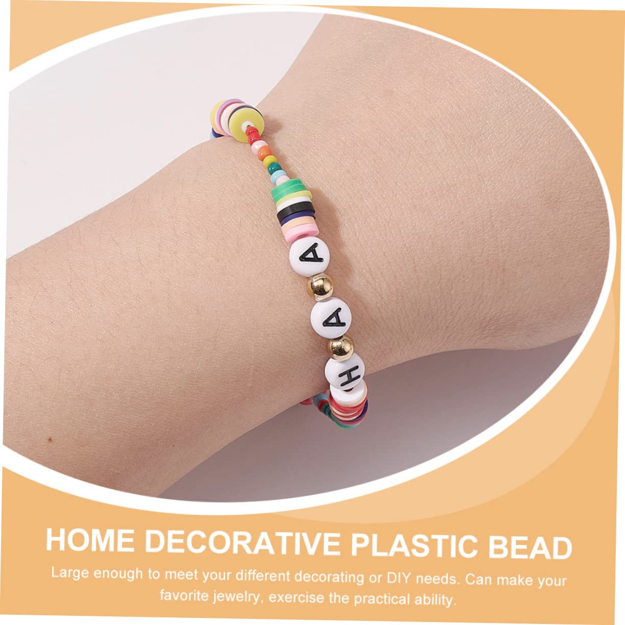 1set Perline Di Lettere Polimerica Colorata Di Perline Per Gioielli Fai Da Te Accessori Per Creazione Di Bracciali e Collane Per Artigianato