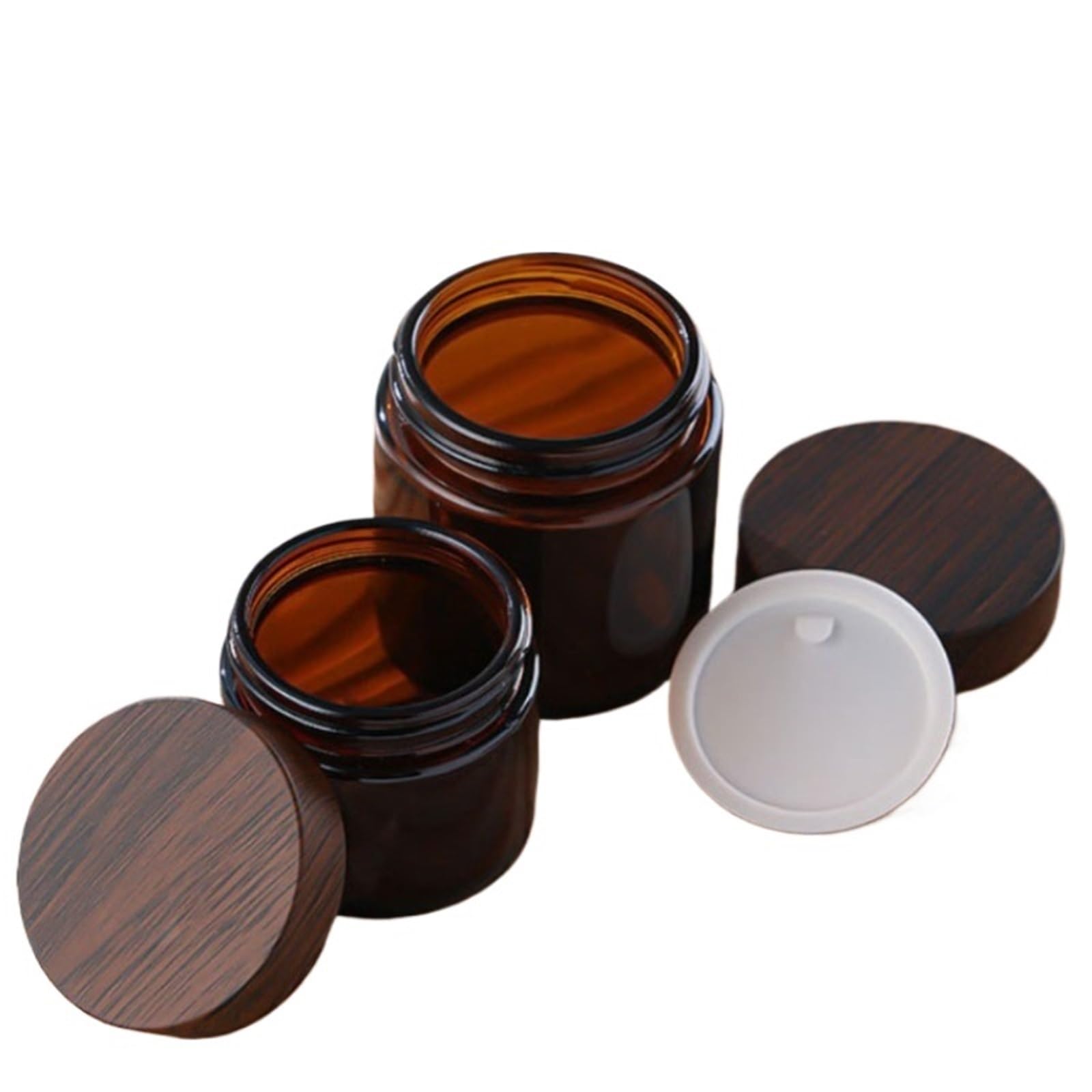 Face cream dispensing jar Dark Tan Cream Bottle Glass Separate Face Box Empty Container Refillable Bottles(15g)