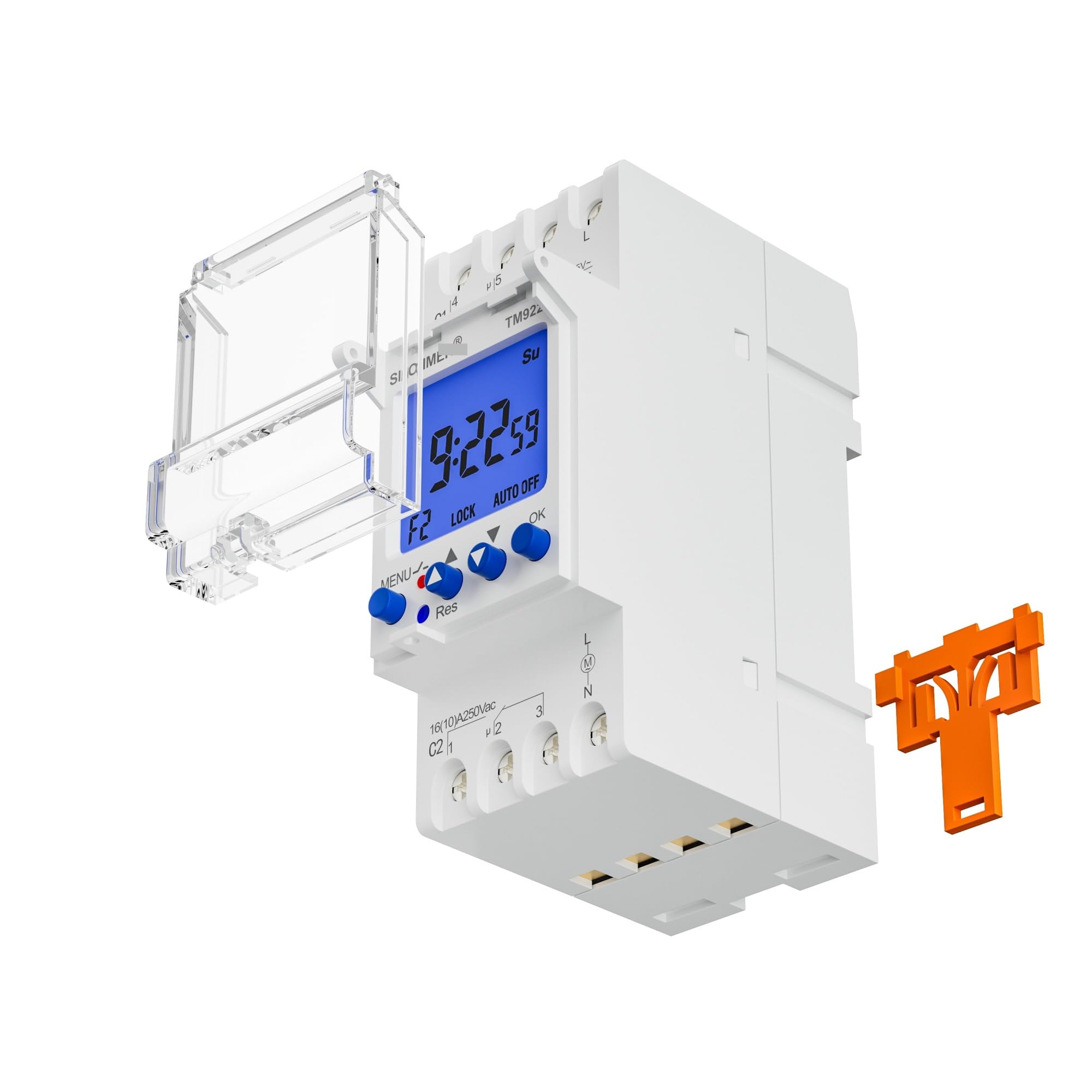 Alimentazione in ingresso 12VDC 2 canali Display LCD grande Orologio programmabile 24 ore su 24 con due uscite indipendenti a relè 1 pz (Color : Input Power 12VDC)