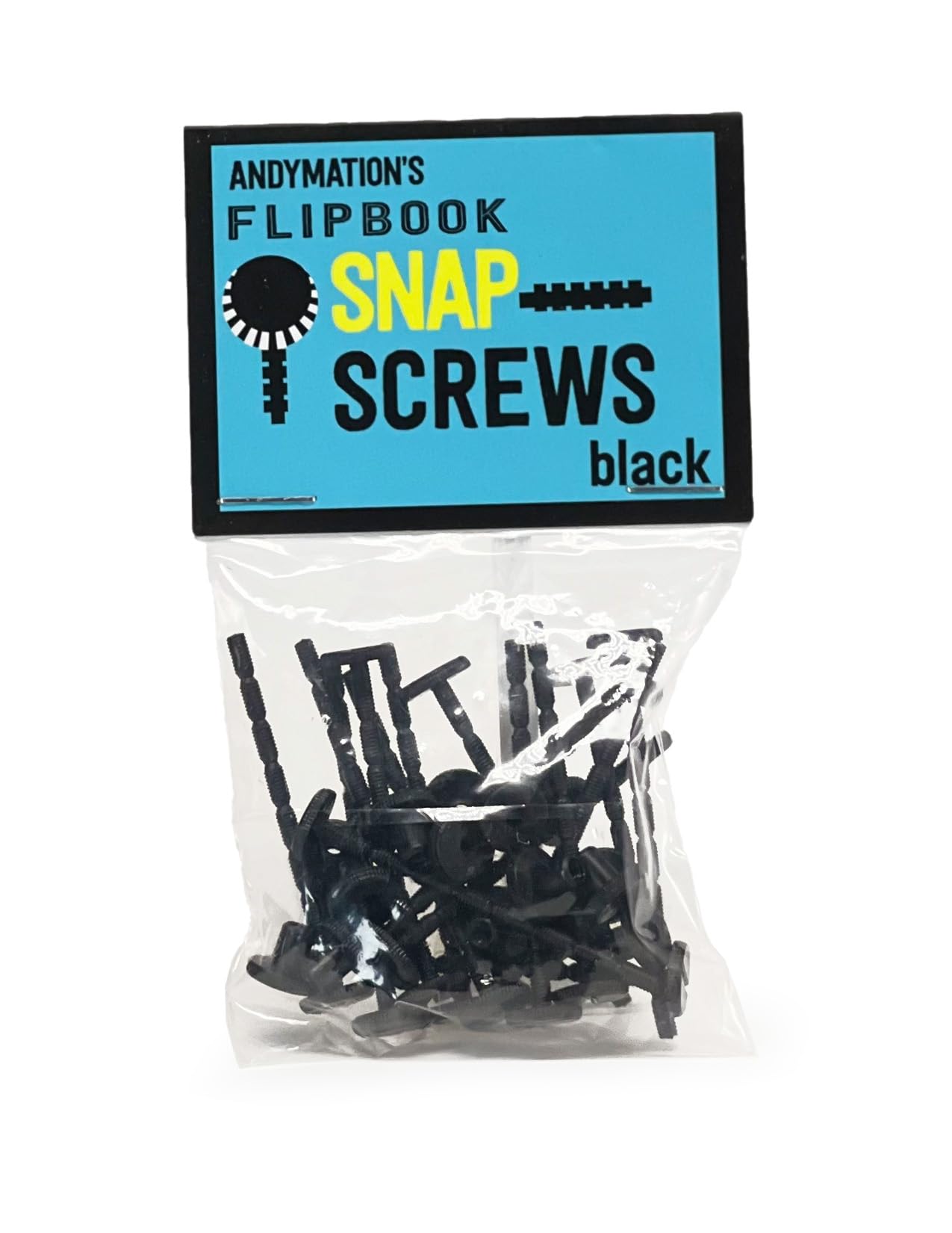Snap Screws Black for Binding Animated flipbooks Together