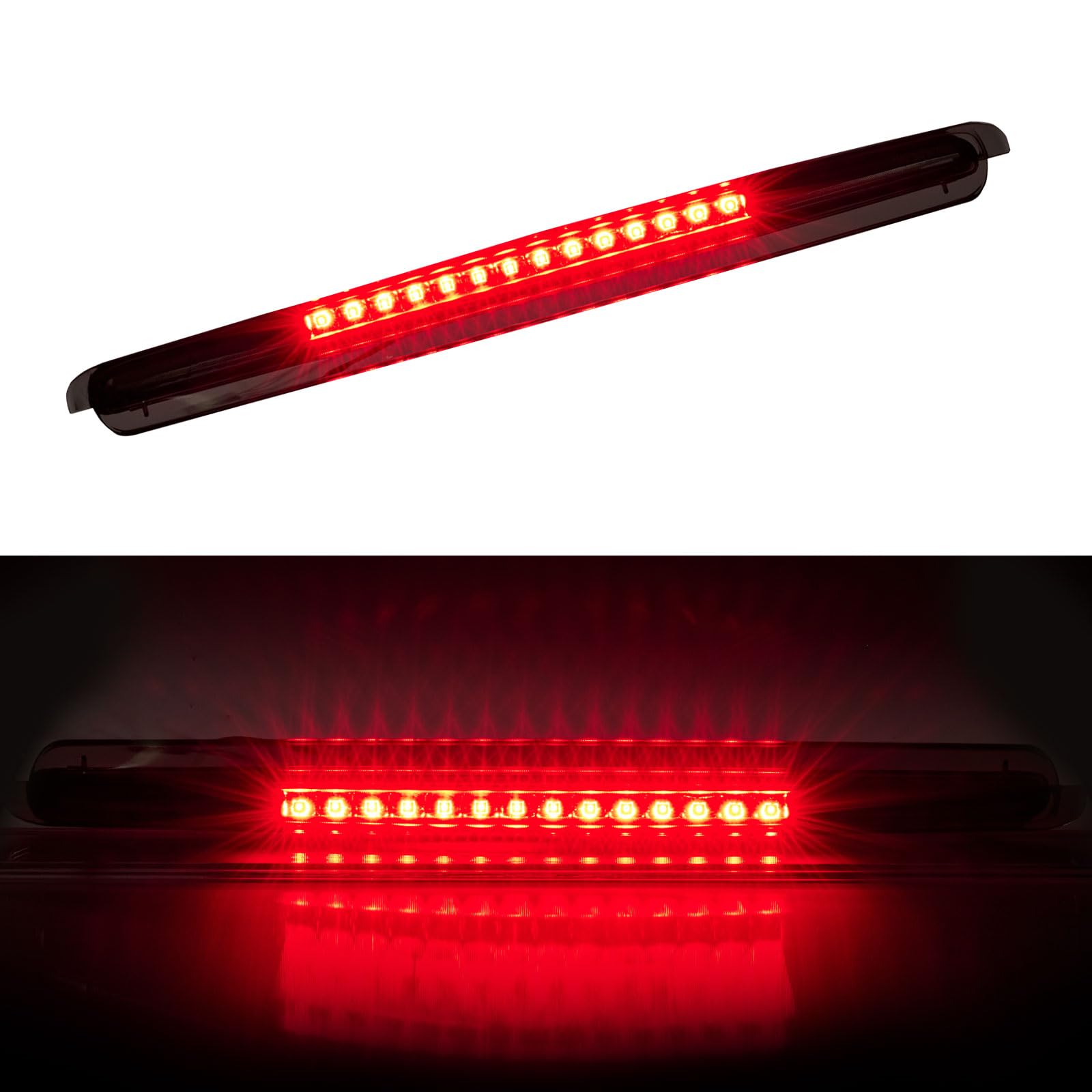 Third 3rd Brake Light LED for 2005-2010 Scion tC, High Mount Rear Brake Lights Assembly for 05-10 Scion tC, Waterproof Center Cab Lamp Stop Light (Black)