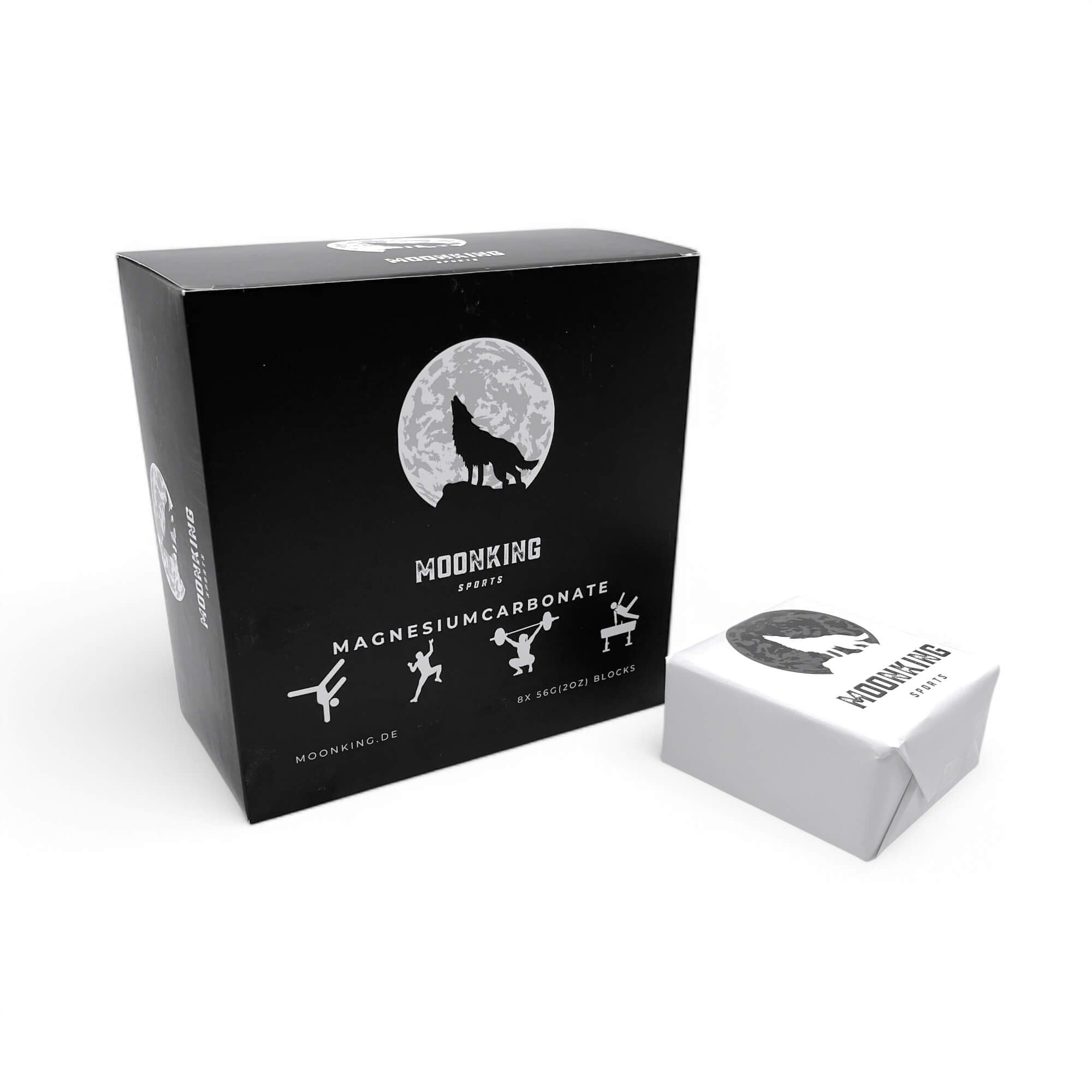 MoonKing Sports – Chalk Block 8 Pack 8 x 56 g Magnesia en forma de bloque extra duro prensado, tiza para gimnasia, boulder, escalada