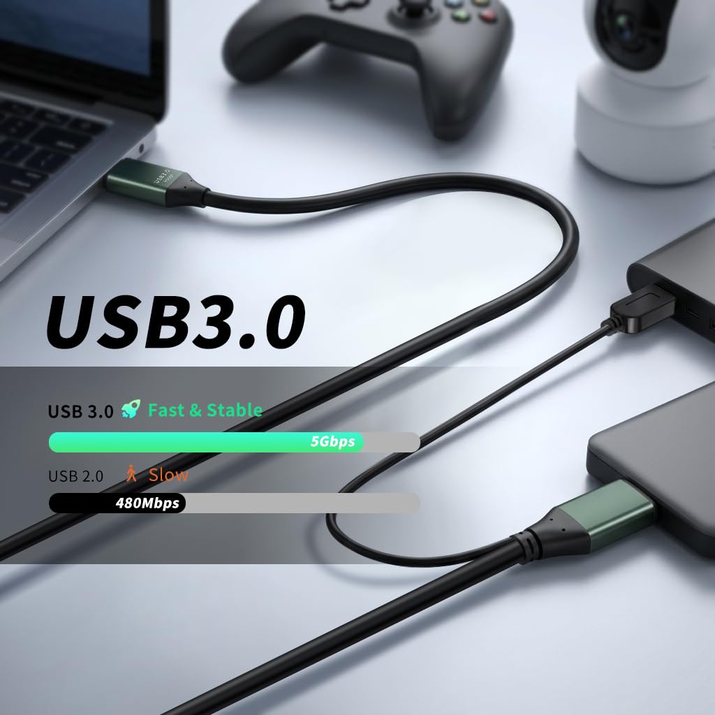 Kumiho Kabel USB 3.0 męski na męski typ A do A do transferu danych, obudowy dysków twardych, chłodnicy laptopa, odtwarzacza DVD, koncentratora USB